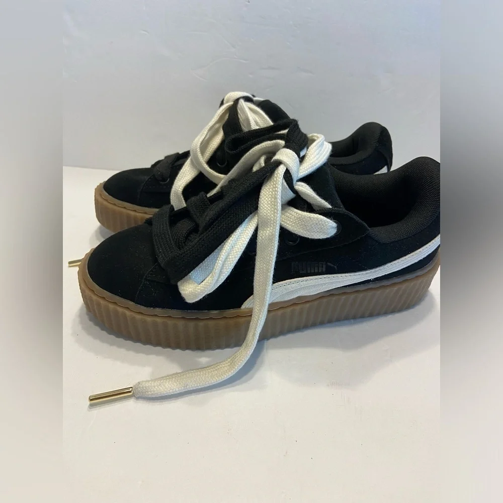 FENTY x PUMA Creeper Phatty Womens Rihanna Black Warm White Gum Brown 396403-01